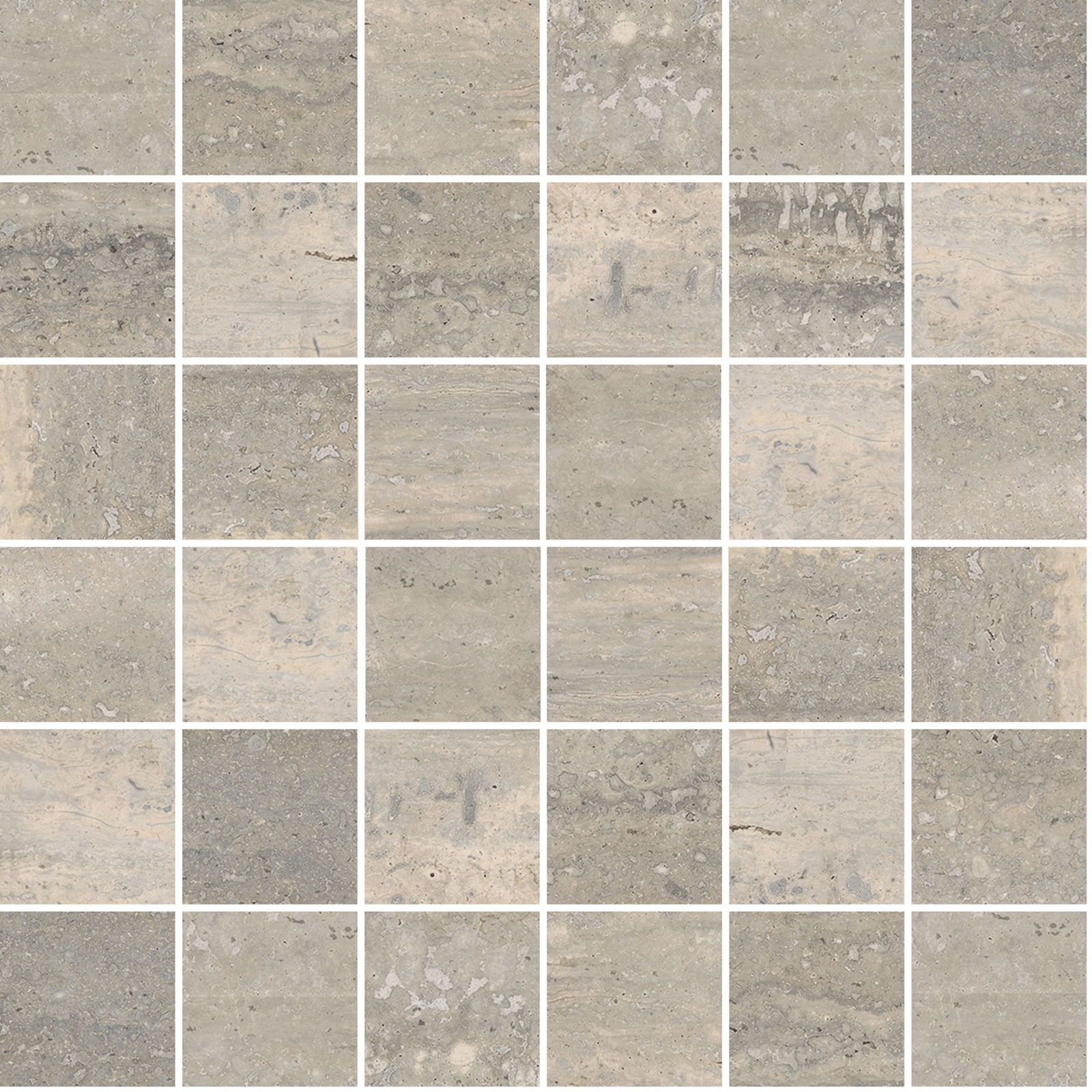 Marazzi Dekorflise Mystone Travertino Silver Mosaico