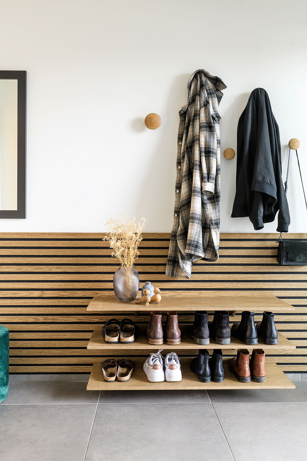 I-Wood Akustikpanel Eg brun olie, sort filt