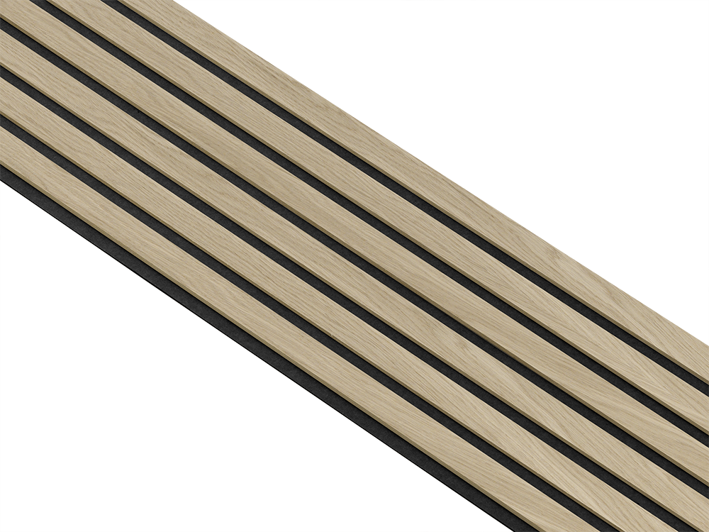 I-Wood Akustikpanel Eg natur, sort filt