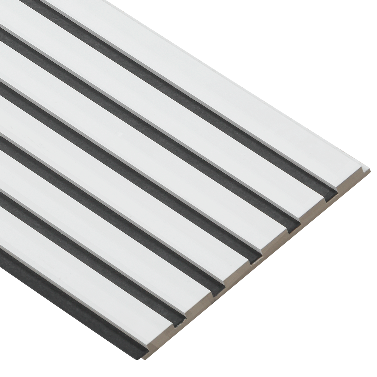I-Wood Akustikpanel Eg hvidmalet, sort filt