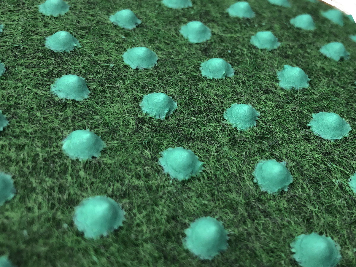 Clean Carpet Nålefilt gulvtæppe Clean Green kunstgræs m/nupper 9920
